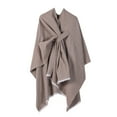 thumbnail image 1 of Tao Tao Women's Shawl Wrap Poncho Ruana Cape Cardigan Sweater Open Front for Fall Winter Spring Khaki Free Size, 1 of 3