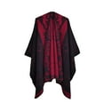 thumbnail image 1 of Tao Tao Women's Shawl Wraps Open Front Poncho Cape Oversized Sweaters Casual Cardigan Shawls for Fall Winter Red Free Size, 1 of 3