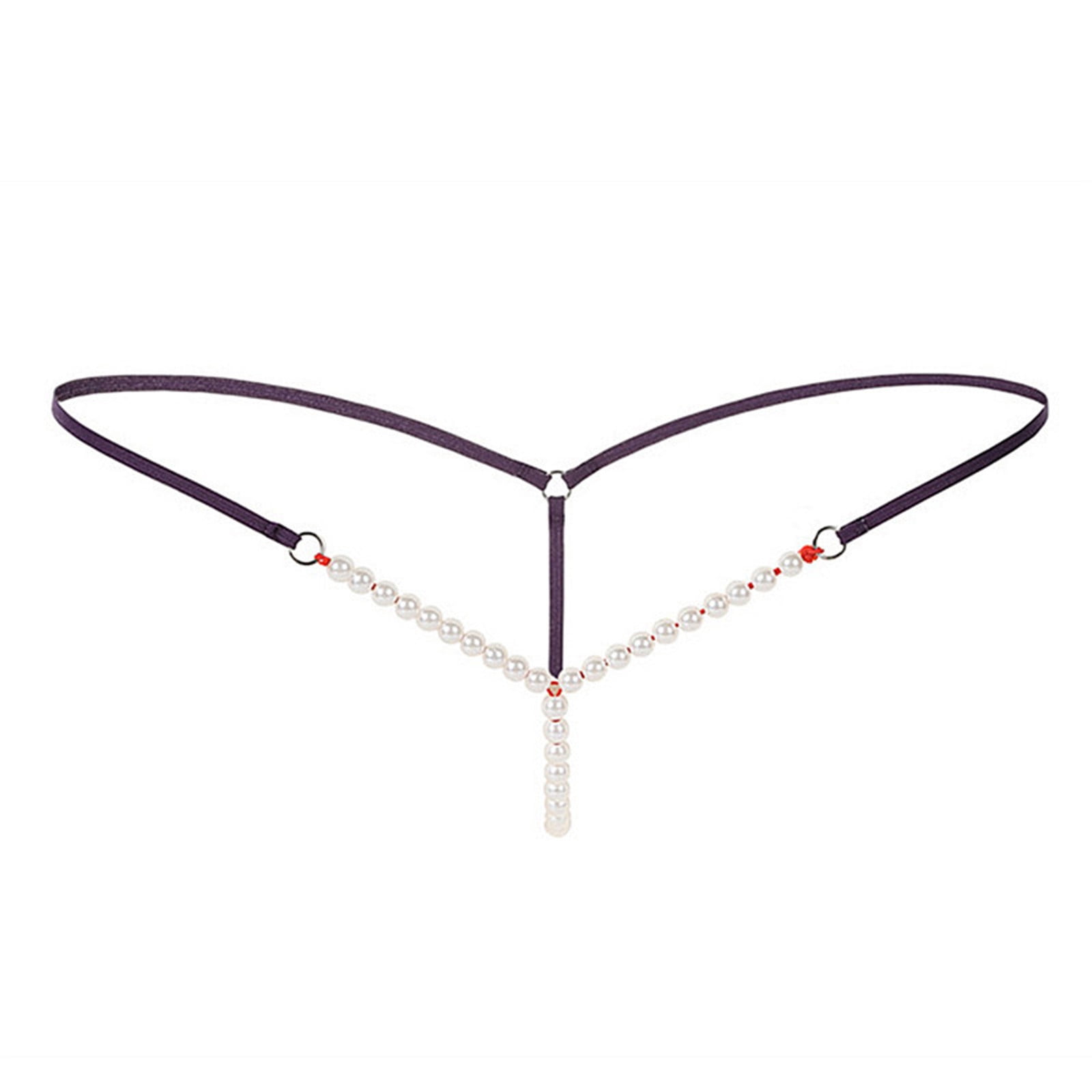 Tao Tao Womens Fashion Micro Pearls G-String Lingerie Thong Panty ...