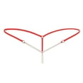 thumbnail image 1 of Tao Tao Womens Fashion Micro Pearls G-String Lingerie Thong Panty Fashion V-String Night Lingerie Underwear for Ladies Red Free Size, 1 of 1