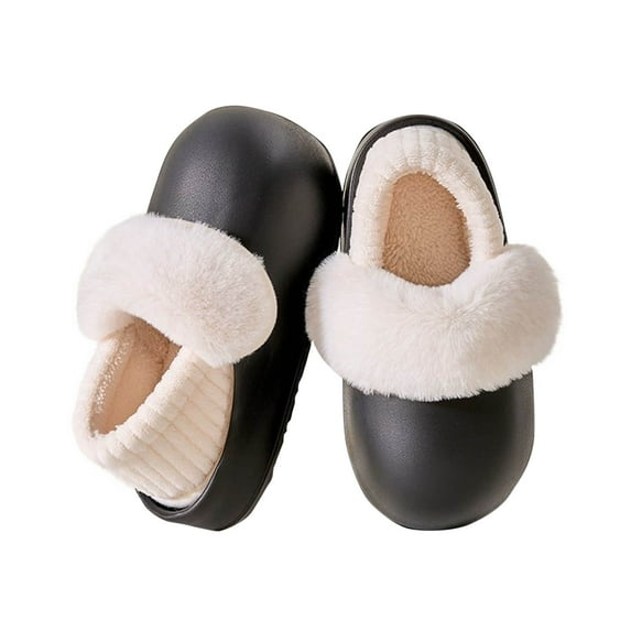 Tao Tao Womens Warm House Slippers Fuzzy Moccasin Winter Shoes Ladies Platform Thick Cushion Yoga Foam Lightweight Indoor Outdoor Hard Rubber Sole With Arch Support Black 40