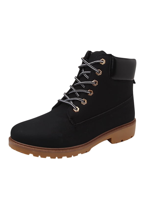 Womens Winter Hiking Boots Waterproof Non Slip Warm Lined Snow Boots for Outdoor Trekking Black 42