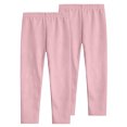 thumbnail image 1 of Tao Tao Toddler Girls Cute Stretch Athletic Leggings Little Kids High Waisted Yoga Pants Ankle Length Comfortable Leggings Great For Softness And Breathability Pants 2PC Pink 5 Years, 1 of 9