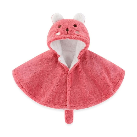 Tao Toddler hoodie Capes For kids Poncho Kids Coat Children's Cover Cloak Car Seat Coat Poncho Toddler Children's Hooded Cloak Watermelon Red12-24 Months