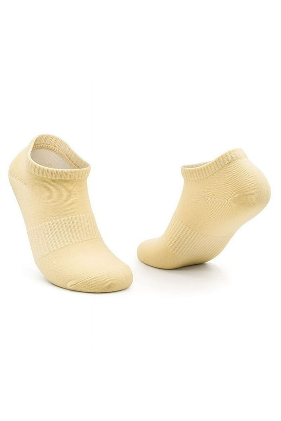 Tao Unisex Athletic Running Socks Cushion Padded Moisture Wicking Low Cut Compression Sports Socks Breathable Cotton SocksBlackL