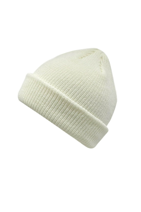 Tao Unisex Knit Beanie Hat Winter Knitted Waffle Slouchy Skull Watch Cap Slouchy Stretchy Soft Headwear Daily Ribbed WhiteFree Size