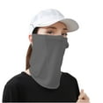 thumbnail image 1 of Tao Women Face Shield Multipurpose Protector Neck Gaiter Elastic Face Mask Bandana With Ear Loops Breathable Ice Silk BibDark GrayFree Size, 1 of 1