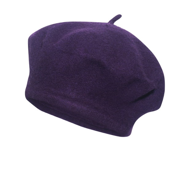 Tao Wool Beret Hats For Women Classic Solid Color Artist Berets Caps French Paris Hat Girls Lady Painters Hats PurpleFree Size
