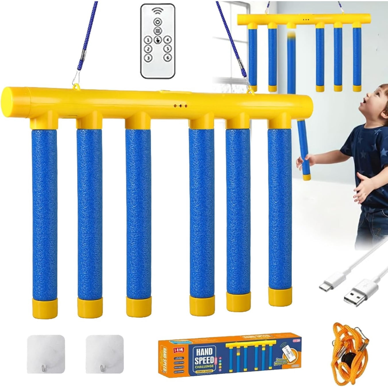 Catching Sticks Game Reaction Training Toy, Drop Stick Game, Reflex ...