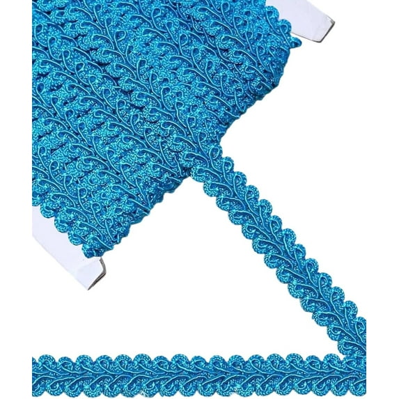 TaoLeHui Gimp Braid Trim 1/2 Inch x 14 Yards - Decorative Polyester Craft Ribbon for Upholstery, Costumes, Curtains & Gift Wrapping