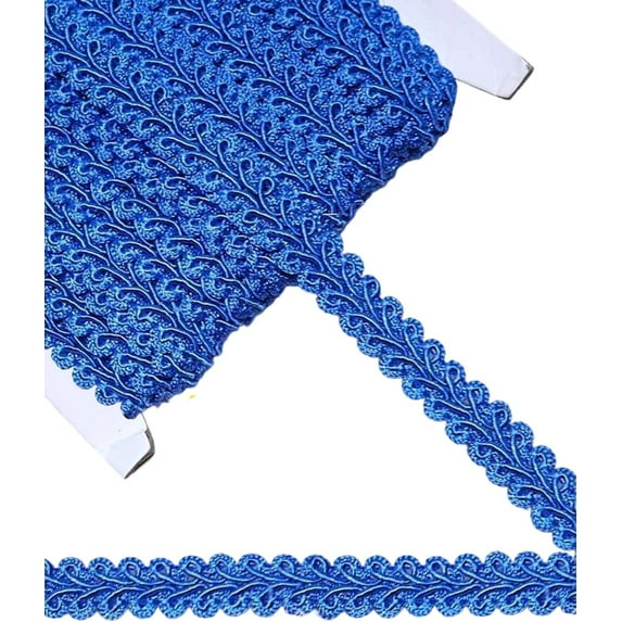 TaoLeHui Gimp Braid Trim 1/2 Inch x 14 Yards - Decorative Polyester Craft Ribbon for Upholstery, Costumes, Curtains & Gift Wrapping