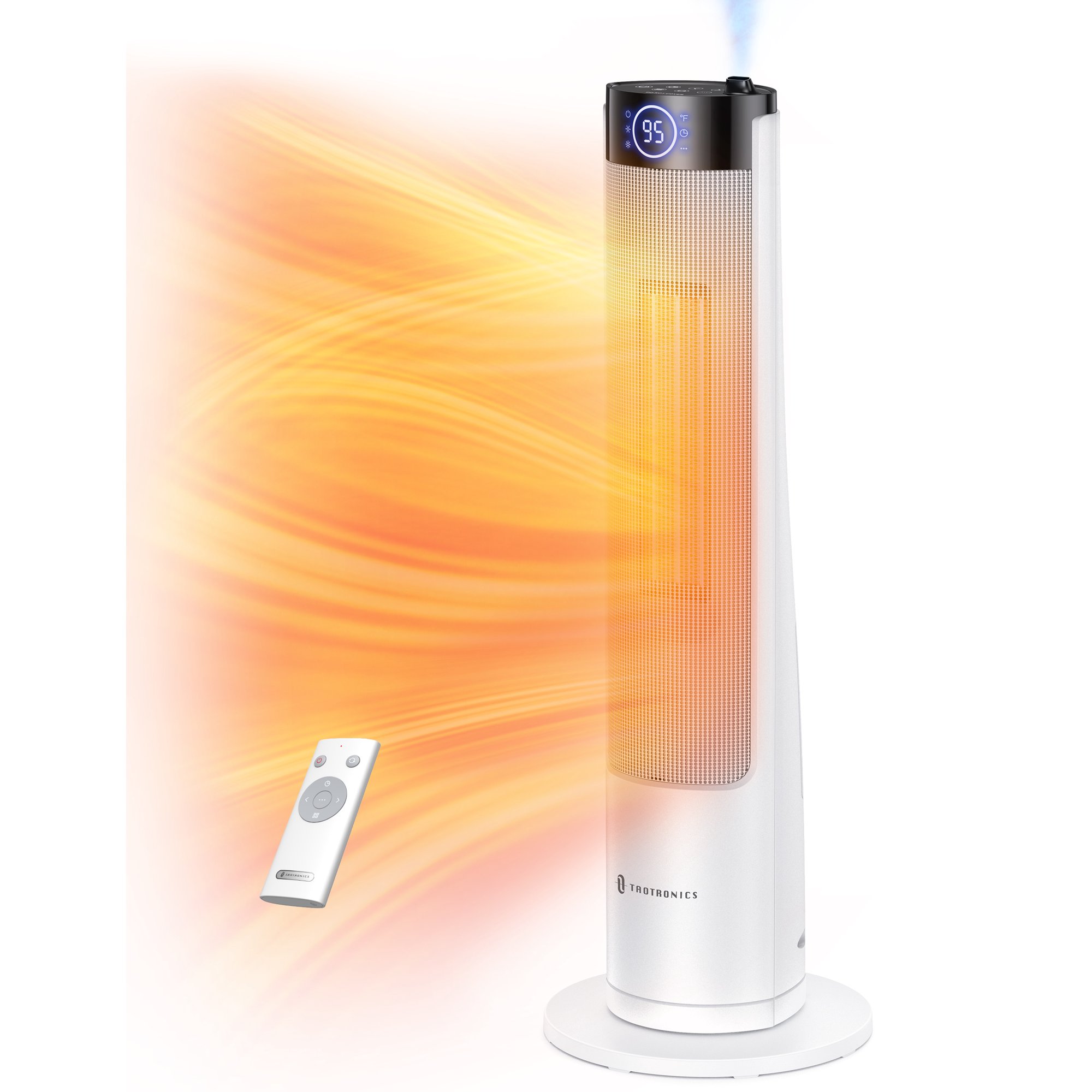 TaoTronics 30 Space Heater u0026 Humidifier, 1500W Whole Room Heater with 1L  Water Tank for Home White - Walmart.com