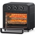 thumbnail image 1 of TaoTronics Air Fryer, 1700W 14.8 Quart, 5 in 1 Toaster Oven Countertop, Oil-Less Cooking, Stainless Steel, Black, 1 of 8