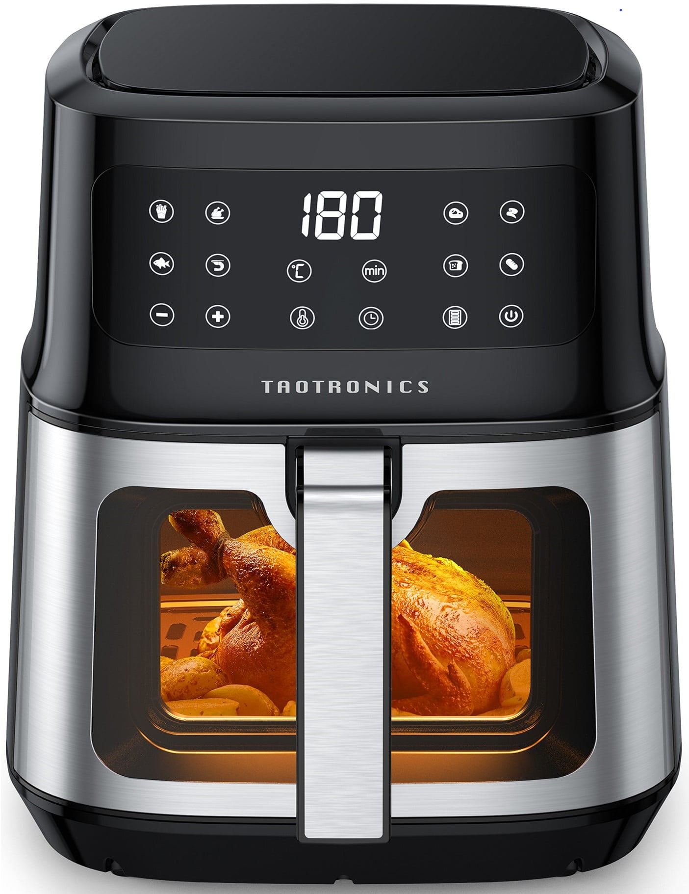 TaoTronics Air Fryer, 5.3 Qt 8in1 Airfryer with Viewing Window Smart