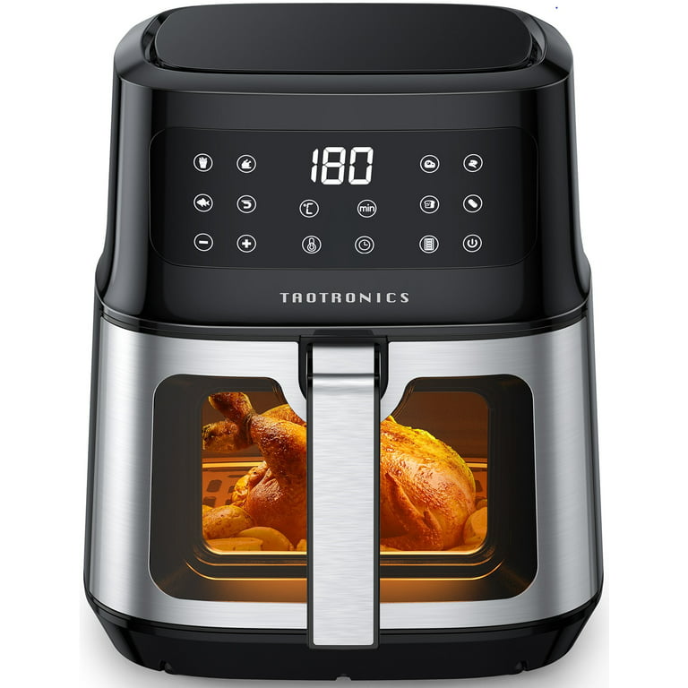 TaoTronics Air Fryer, 8-in-1 Airfryer Oven with Viewing Window Smart Touch  5.3 Quart 