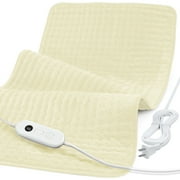 TaoTronics Extra Large Electric Heating Pad for Back, Neck, and Shoulders - 6 Fast Heat Settings, Auto Off, Machine Washable - 33''×17'' - Purple