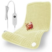 TaoTronics Extra Large Electric Heating Pad for Back, Neck, and Shoulders - 6 Fast Heat Settings, Auto Off, Machine Washable - 33''×17'' - Purple