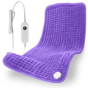 TaoTronics Extra Large Electric Heating Pad for Back, Neck, and Shoulders - 6 Fast Heat Settings, Auto Off, Machine Washable - 33 17 - Purple