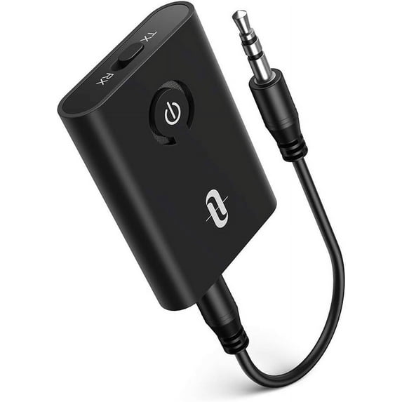 TaoTronics Lossless Sound Quality Adapter, Dual Link For Shared Listening, Bluetooth 5.2 Transmitter Receiver, Portable Wireless Audio Adapter For AptX Support