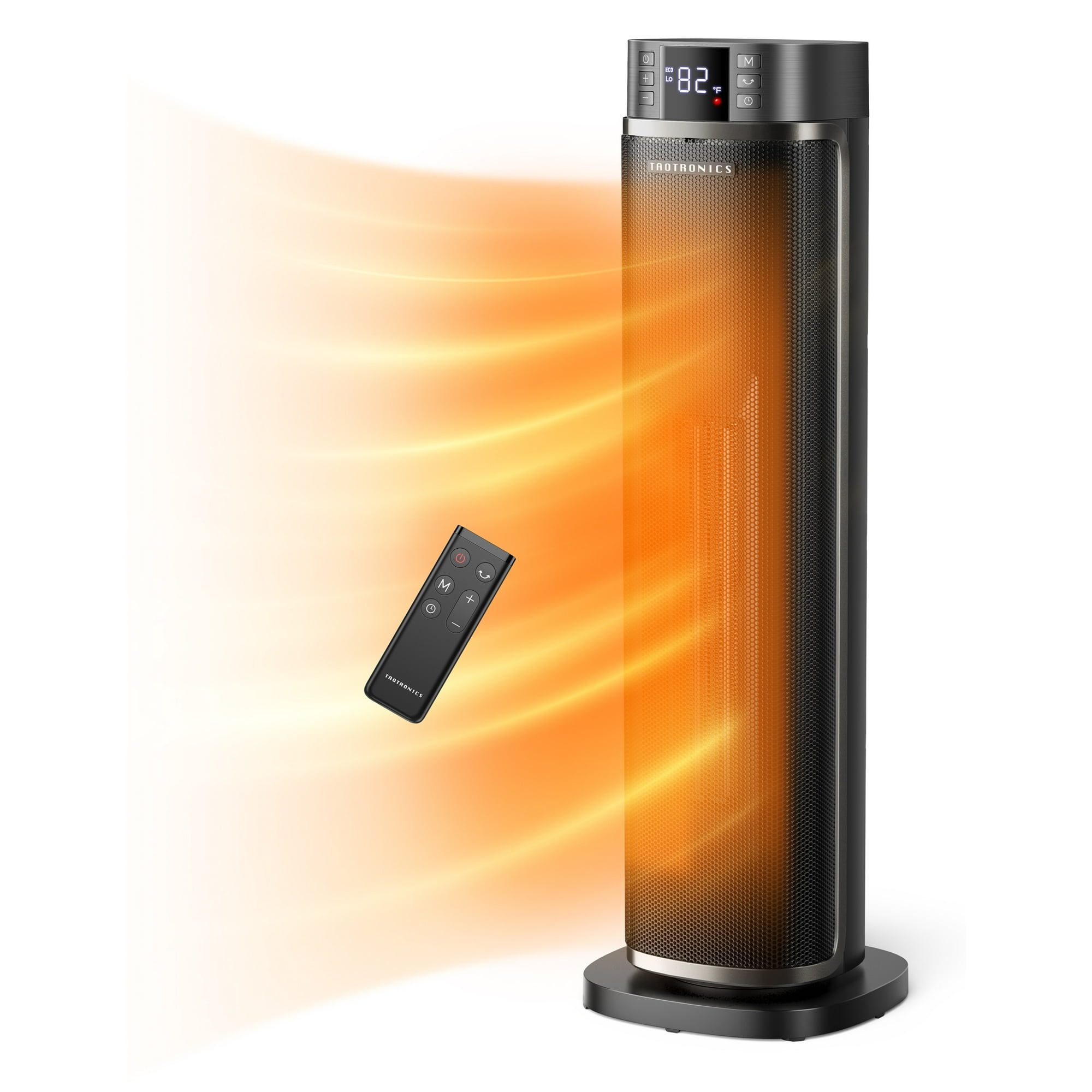 TaoTronics Space Heater, 1500W Electric Heater Portable Heaters,  Oscillation Eco Mode 12 Hours Timer with Remote Control Tip-over Protection  - Walmart.com