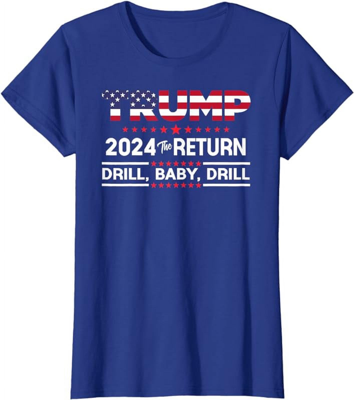 Taoarlpo Trump 2024 Drill Baby Drill US Flag Republican 4th Of July T