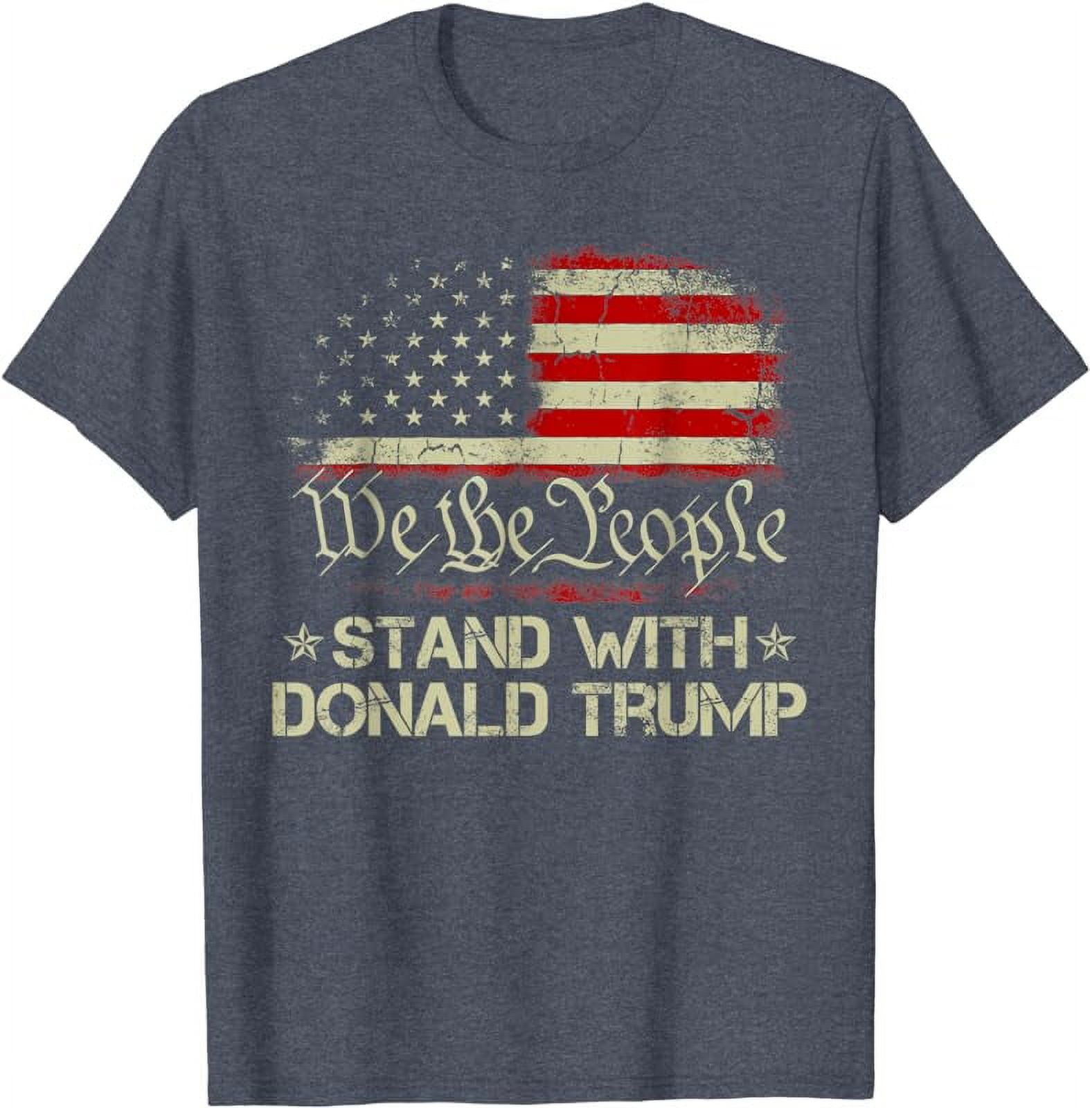 Taoarlpo We The People Stand With Donald Trump 2024 American Flag T