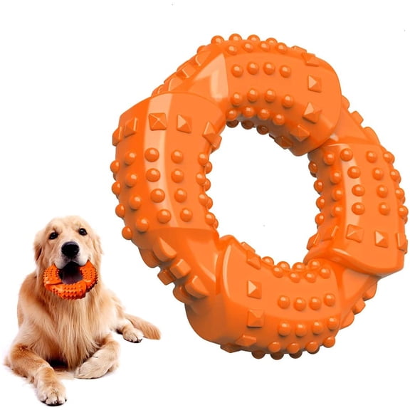 Taoist Dog Chew Toys for Aggressive Chewers Large Breed, Non-Toxic Natural Rubber Long-Lasting Indestructible Dog Toys, Tough Durable Puppy Chew Toy for Medium Large Dogs, Fun to Chew, Chase