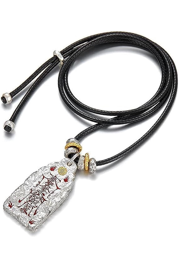 Taoist Protection Necklace with Blessing Spiritual Feng Shui Wealth Necklace for Men & Women, Taoist Talisman Charm Jewelry for Good Luck, Positive Energy & Peace, Traditional Amulet with P