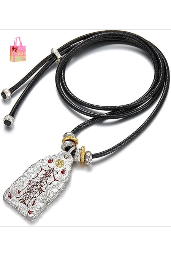 Taoist Protection Necklace With Blessing, Spiritual Feng Shui and Wealth Necklace for Men Women, Taoist Talisman Charms Jewelry for Good Luck Positive Energy & Peace