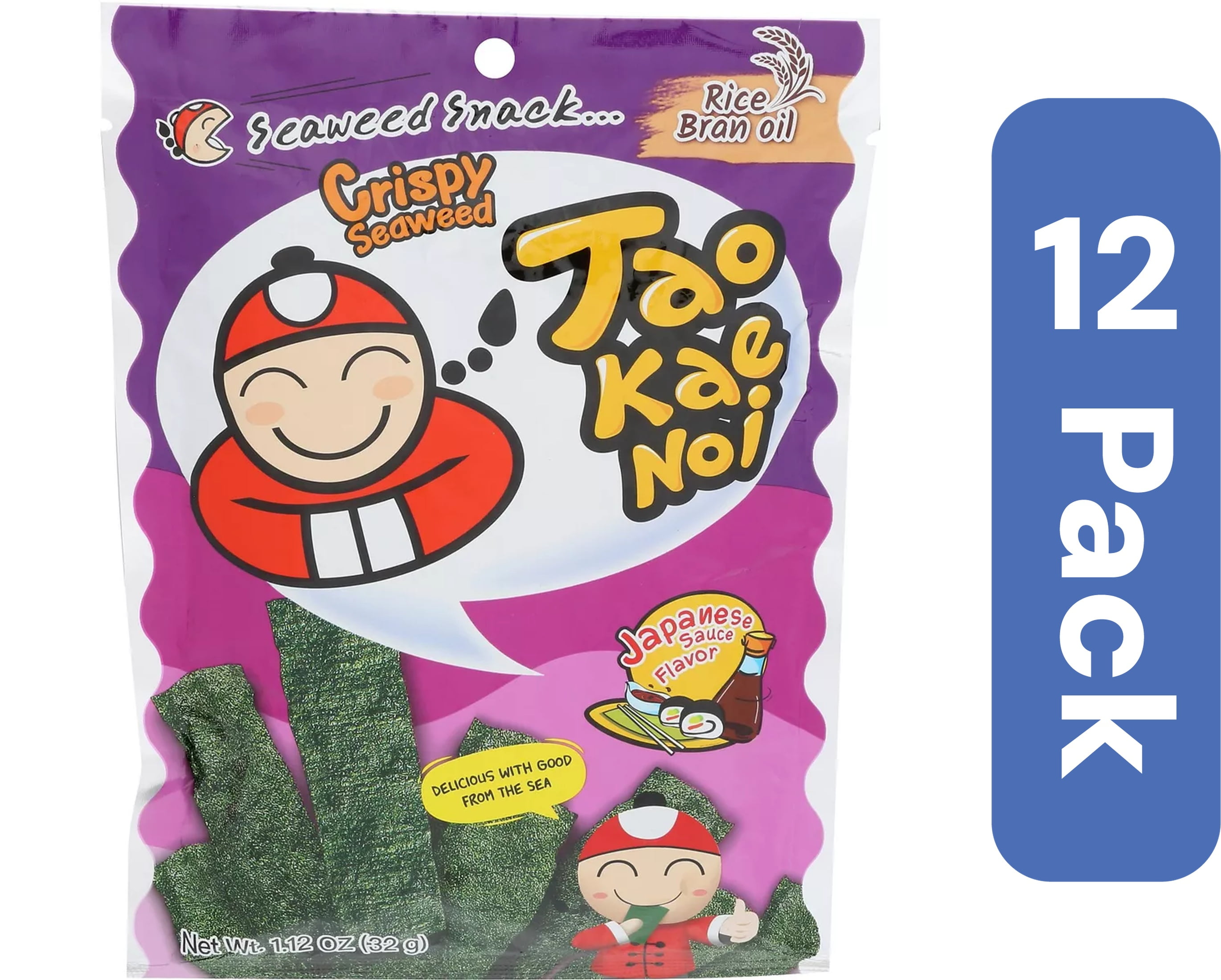 Taokaenoi Seaweed Crispy Japanese Sauce 1.21 oz (Pack Of 12)