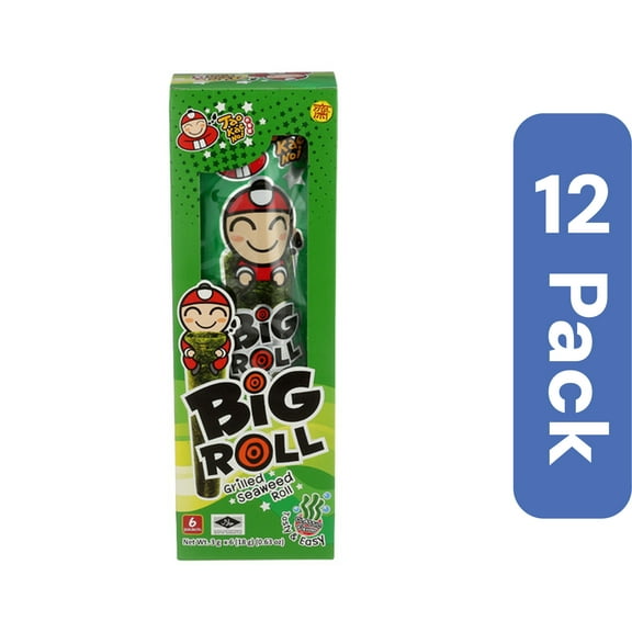 Taokaenoi USA Seaweed Grilled Original 6 Pack 0.63 oz (Pack Of 12)