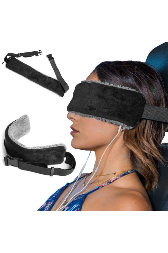 1/2Pcs Adjustable Head Support Strap Travel Pillow Alternative Light Blocking Sleeping Eye Cover Airplanes Cars Trains Neck Support Band Travel Essential -Support Strap