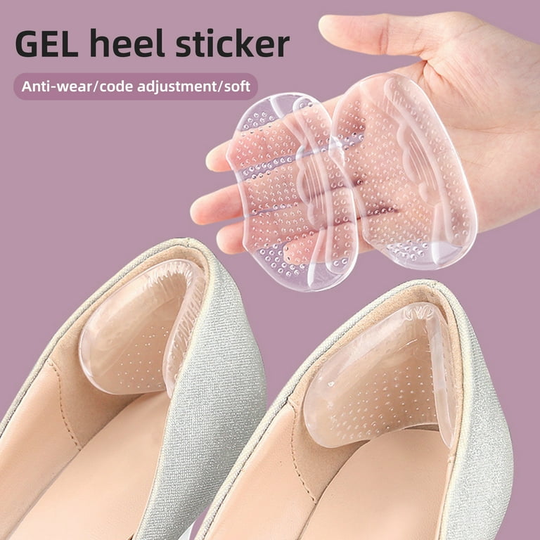 Taolixe Pair Gel Heel Pad Self-adhesive Non-slip Foot Pain - Main Image