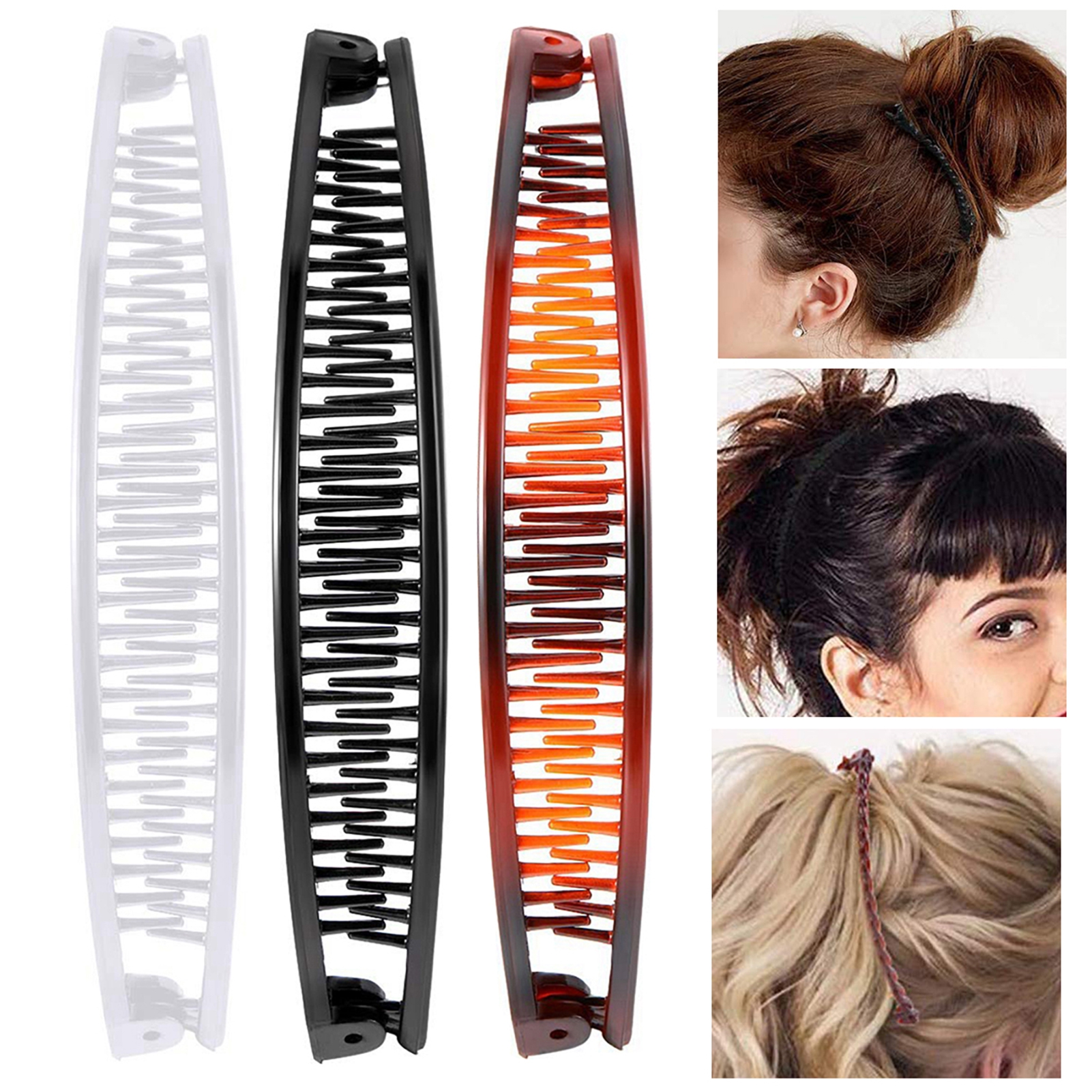 Taolixe 3/6 Pieces Banana Clip Women Classic Hair Comb Set with ...
