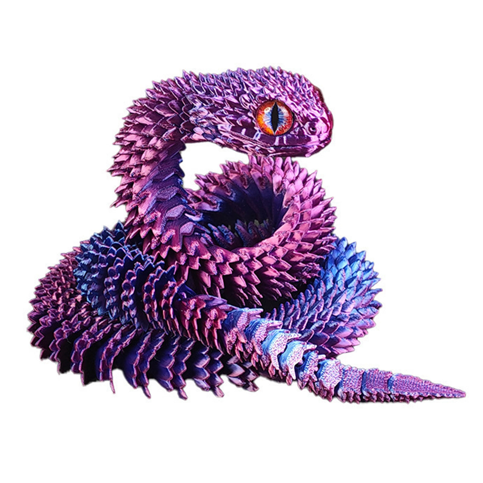 Flexibele 3D Geprinte Articulated Snake - Beweegbaar Educatief Model Voor STEM En Decoratie