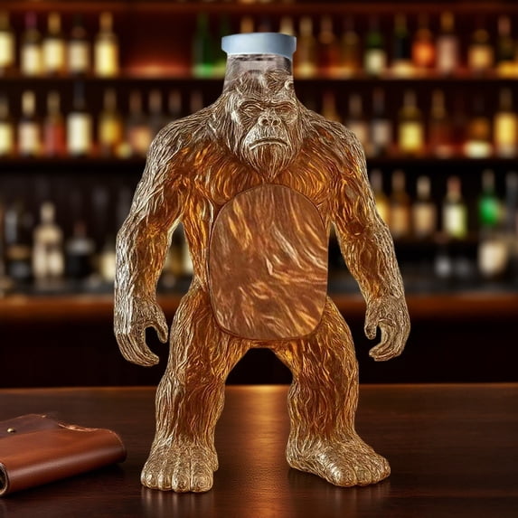 Taolixe 4Pcs Sasquatch Whiskey Decanter Bigfoot-shaped Wine Bottle ...