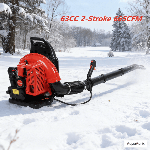 Taolixe 63CC 2-Cycle Gas Backpack Leaf Blower 665CFM Gasoline Powered blowers for Lawn Care Yard Snow