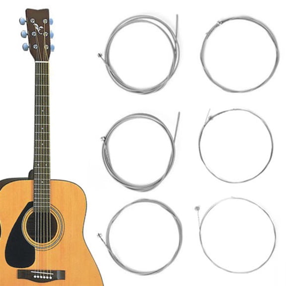 Taolixe 6Pcs/1Set Bronze Steel Strings Warm Balanced Tone for Acoustic Guitar 150XL Clearance-Guita Strings
