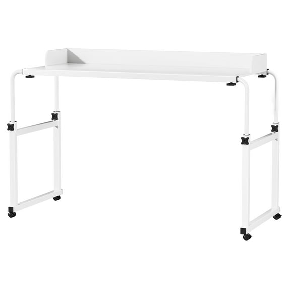 Taolixe Over Bed Table, Overbed Table with 360 Degree Wheels, Mobile Bed Desk with Baffle, Standing Workstation Table, Dining Table Computer Desk_Clearance_Bed Tray