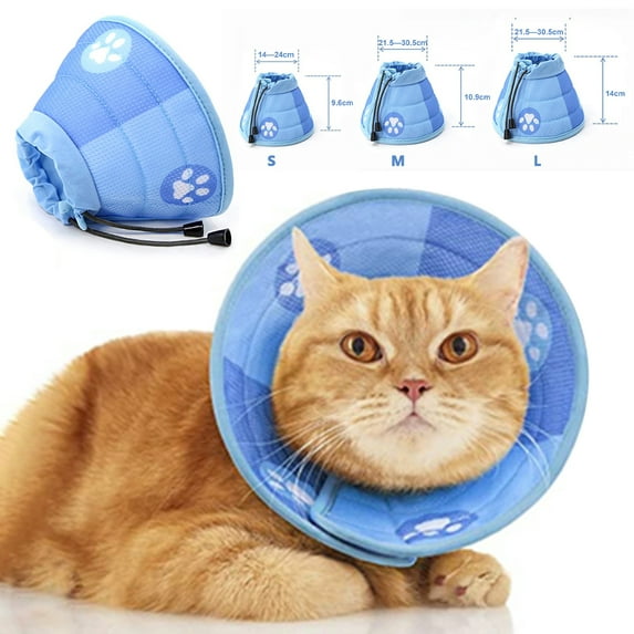 Taolixe Cat Cone Collar Soft Comfortable Cat Recovery Collar for Post-Surgery Healing And Anxiety Prevention Adjustable Breathable for Cat