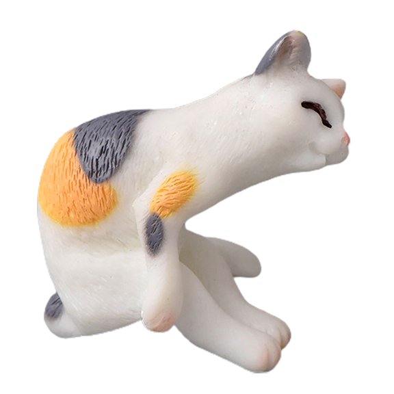 Taolixe Cat Ornament Animal Image Exquisite Workmanship Realistic Mini Cat Crafts Miniatures Figurines for Home _Clearance Resin Figurine