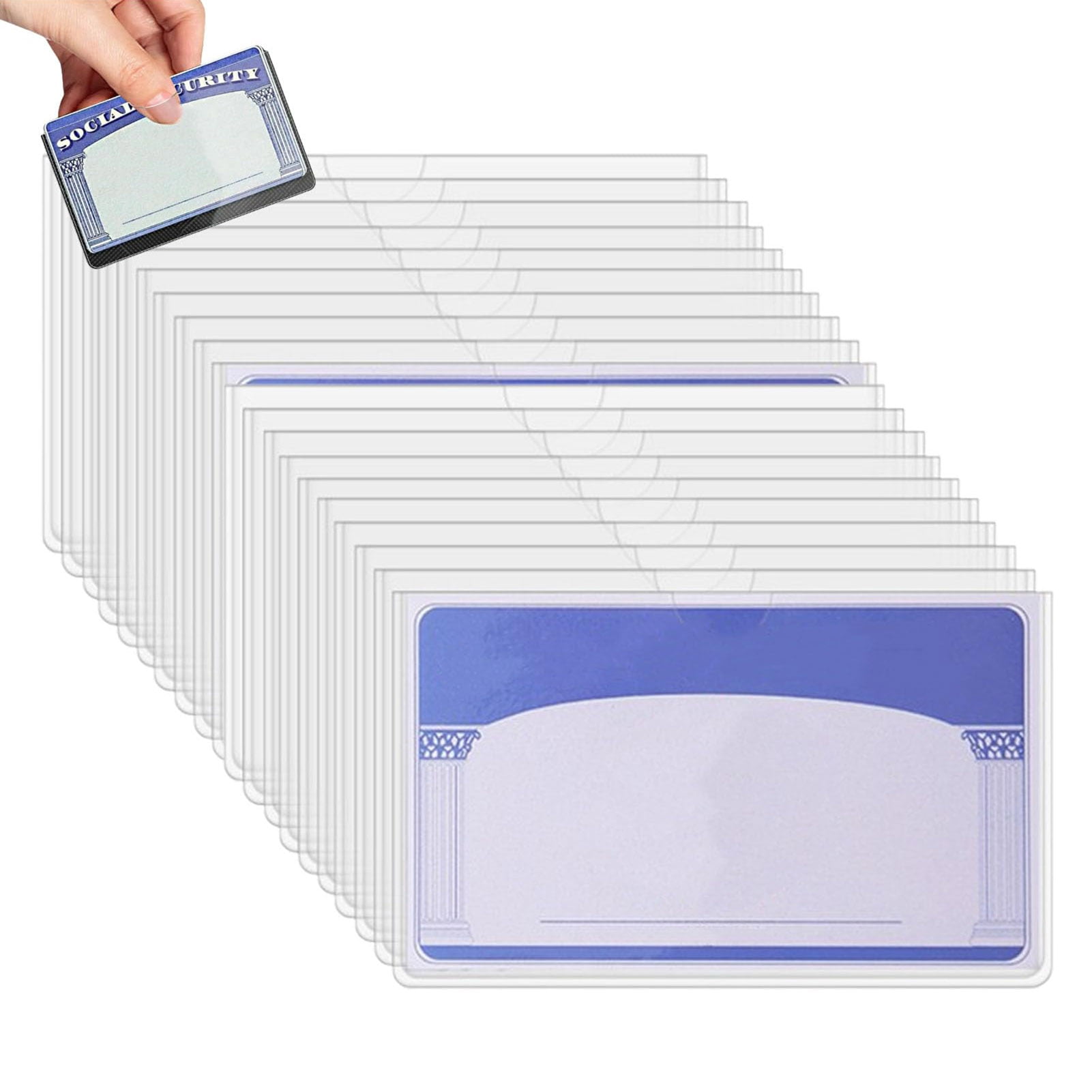 medicare card holder protector sleeves Shellz Easy Glide Trading Card Sleeve Clear 100 pc main image 1