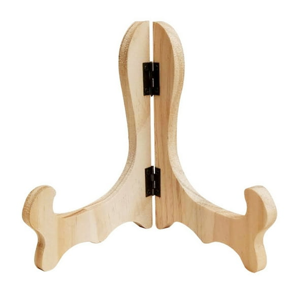 Taolixe Display Rack Curved Design Handmade Foldable Wooden Easel Plate Tea Cake Dish Display Stand Home Decor for Cafe Clearance-Display Rack