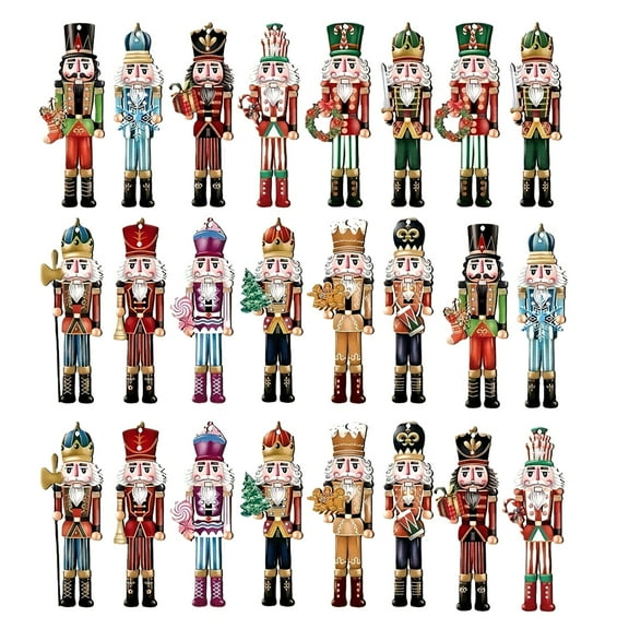 Taolixe Nutcracker Soldier Pendant Wooden Nutcracker Hanging Ornament Painted Festive Decoration for Christmas Tree New Year Gifts Party Decor _Clearance Xmas Pendant