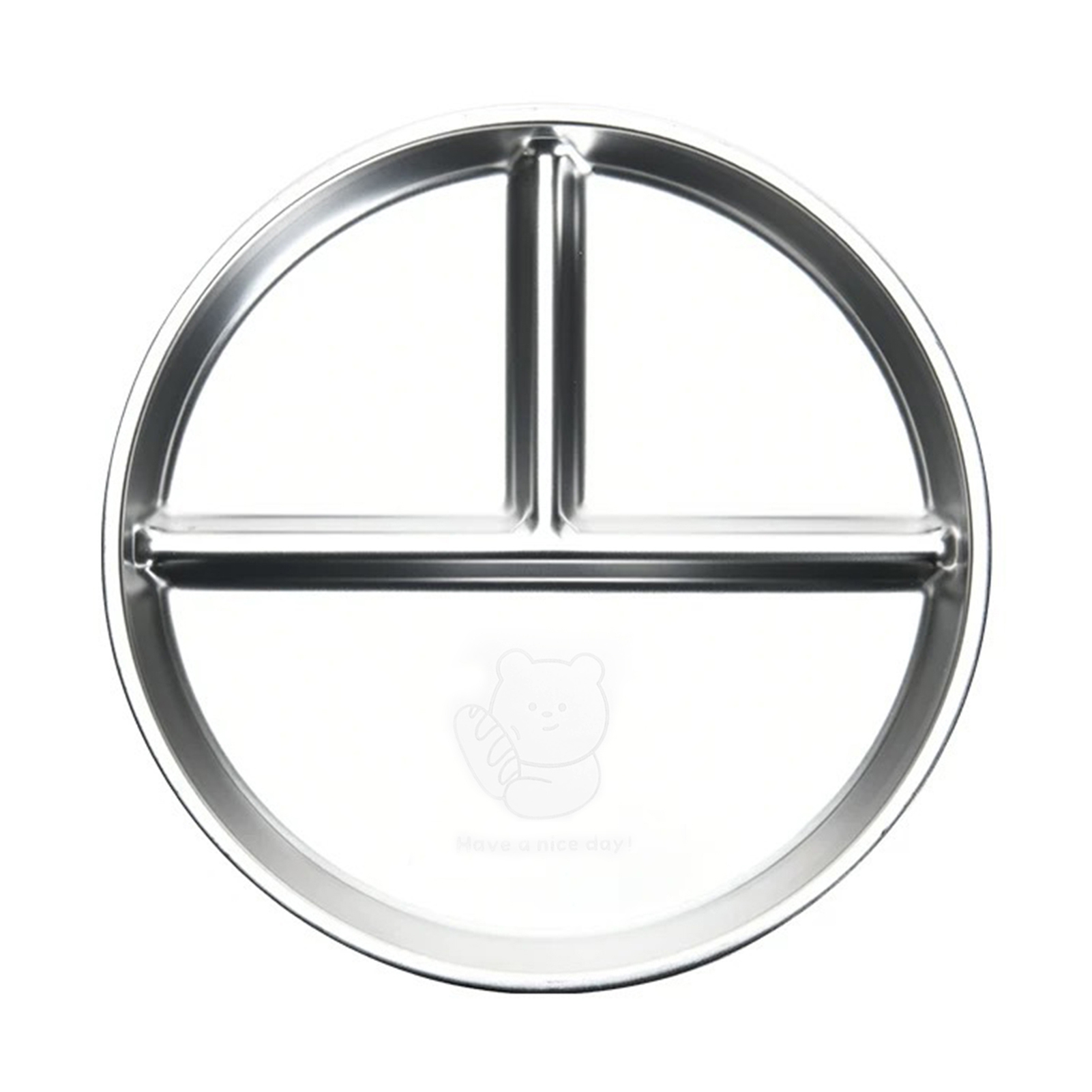 Taolixe Stainless Steel Dinner Plates Silicone Suction Divided Serving ...