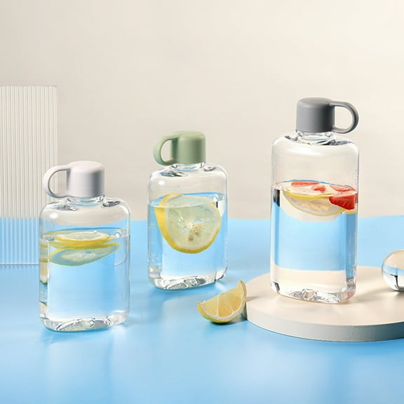 Taolixe Water Cup 360/500ml Flat Water Bottle BPA Free Portable Pocket Size Water Container Transparent Drinkware