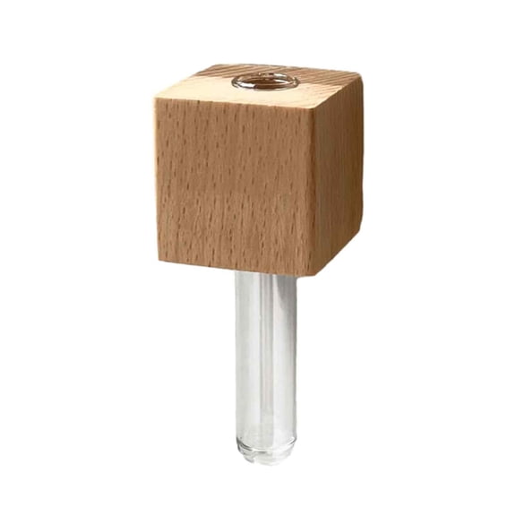 Taolixe Wooden Test Tube Vase Refrigerator Magnet Hydroponic Plants Propagation Vase Planter Home Office Kitchen Locker Fridge Decoration _Clearance-Refrigerator Figurine