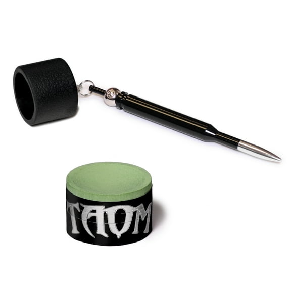 Taom V10 Billiard Pool Cue Premium Chalk Green - with Bullet Chalk Holder