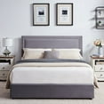 thumbnail image 1 of Taomika, Platform Bed Frame with 7 Storage Drawers, Adjustable Upholstered Headboard， Qull Size Bed-Drak Grey, 1 of 6