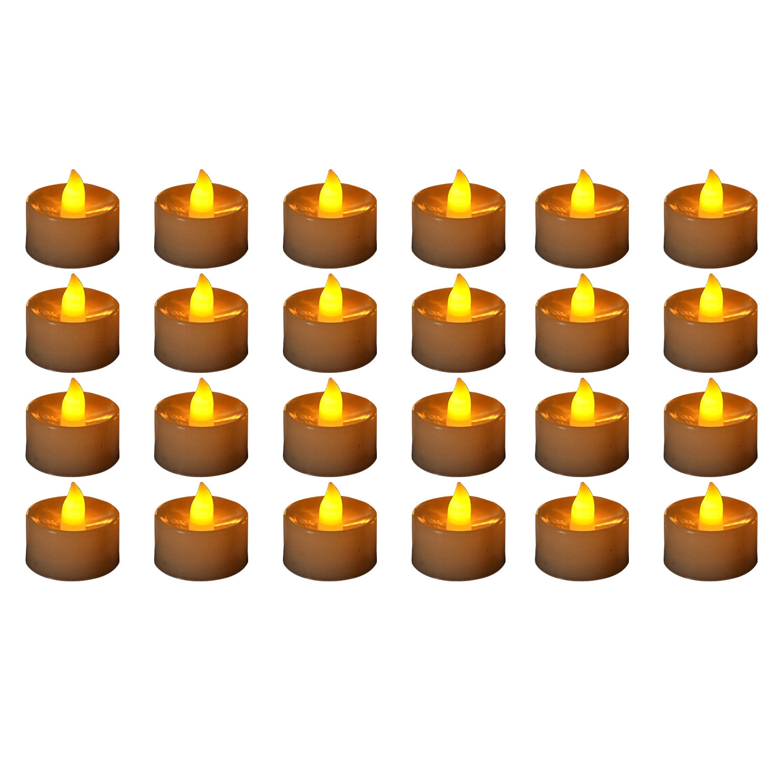 White Flameless LED Tealight Candles, Set of 24